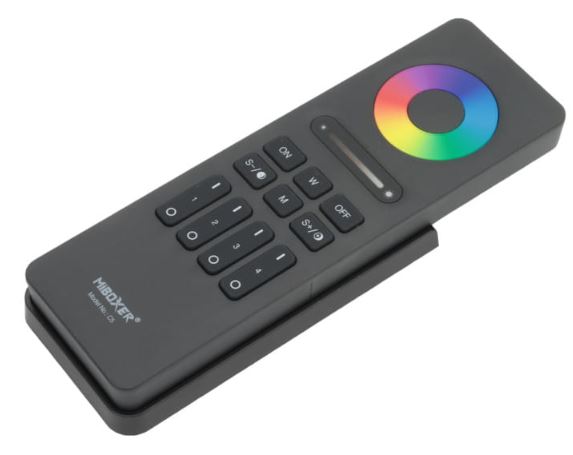 Univerzální ovladač ovladač Mi.Light C5 - 4 zónový pro RGB, RGBW a RGB+CCT LED pásky, RF 2,4 GHz, černý